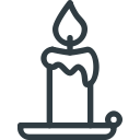 candle, halloween svg vector icon