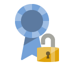 ribbon,lock,open icon