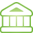 bank, basic, green icon