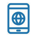 internet, line, smartphone svg vector icon