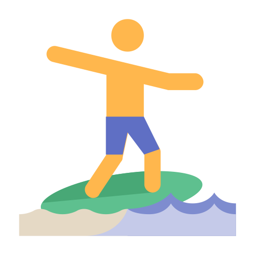 Skimboarding svg vector icon