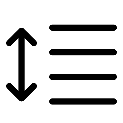 Line Spacing svg vector icon