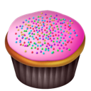 cake, cupcake, pink icon