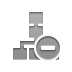 organizational,chart,delete icon