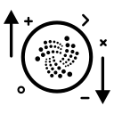 coin, crypto, cryptocurrency, currency, iota, money svg vector icon