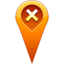 location, pin, remove icon