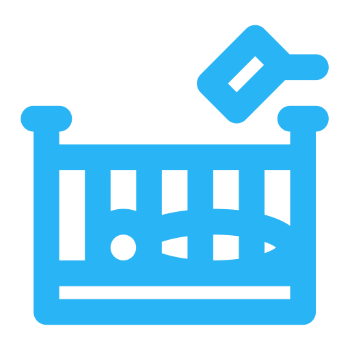 Crib svg vector icon