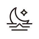 moon, moonrise, night, weather svg vector icon