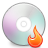 burning,disc icon