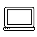 computer, hardware, laptop, multimedia, netbook, notebook svg vector icon