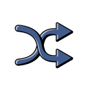 arrows, blue, mix, music, player, shuffle svg vector icon