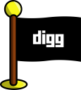 digg, flag, media, networking, social svg vector icon