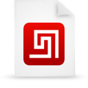 document, file, paper, red icon