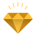 diamond, gemstone, luxury, precious stone svg vector icon