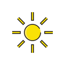 cloudless, heat, meteorology, sign, sun, weather svg vector icon