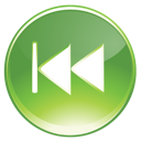 green, rewind icon