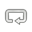 64, gnome, media, playlist, repeat icon