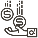 accounting, cash, currency, finance, hand, money, receive svg vector icon