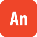 adobe, animate, rounded svg vector icon