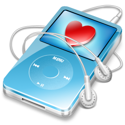 ipod,video,blue,favorite icon
