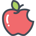 apple, bite, fresh apple, fruit, healthy svg vector icon