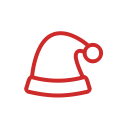 had, mütze, santa, santa-had, weihnachten, weihnachtsmas, x-mas svg vector icon