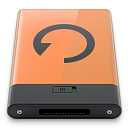 b, backup, orange icon