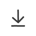 arrow, down icon