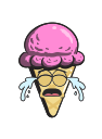 cartoon, cone, cream, emoji, ice svg vector icon