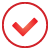 basic, button, check, red icon