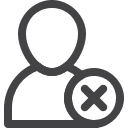 delete, remove, seo, user svg vector icon
