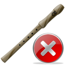 flute,close,instrument,no,cancel,stop icon