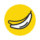 banana, fruit, healthy, vegetable, yellow svg vector icon