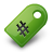 green, tag icon
