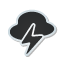 sticker, thunder, weather icon