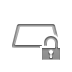 silver,lock,open icon
