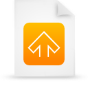 document, file, orange, paper icon
