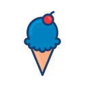 colorful, dessert food, ice cream svg vector icon