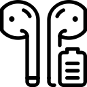 airpods, battery, full svg vector icon