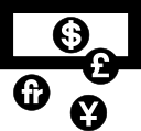 cash, currency, exchange, money svg vector icon