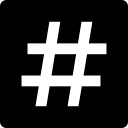 hashtags svg vector icon