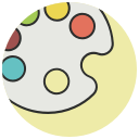 artist, paint, paintbrush, painting, paints, palette svg vector icon