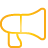 basic, megaphone, yellow icon