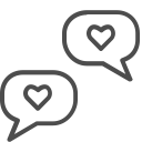 communication, connection, conversation, love, valent, valentine svg vector icon