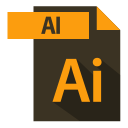 adobe, ai extention, extention, file format svg vector icon
