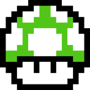 1up, mushroom, retro icon
