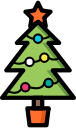 christmas, tree, xmas svg vector icon