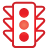 basic, lights, red, traffic icon