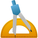 compasser, ruler, tools icon