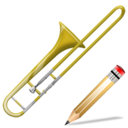 trombone,write,instrument,writing,edit icon